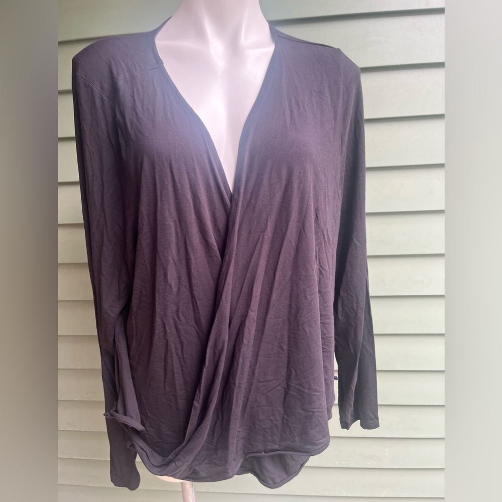 Coolibar Black Wrap Top 3/4 Sleeve